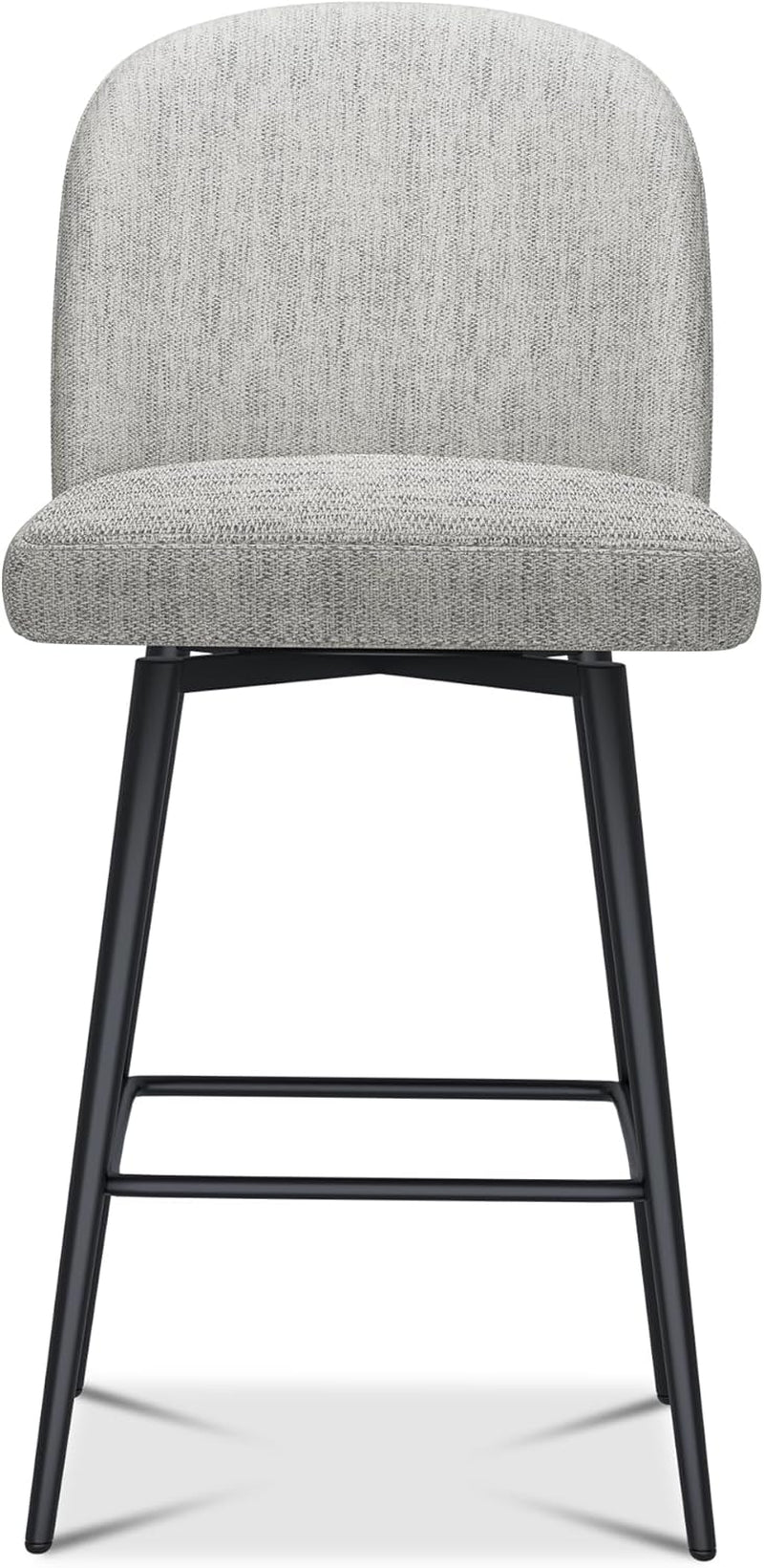 Counter Height Bar Stools 26 Inch 360 Swivel Grey Set of 3
