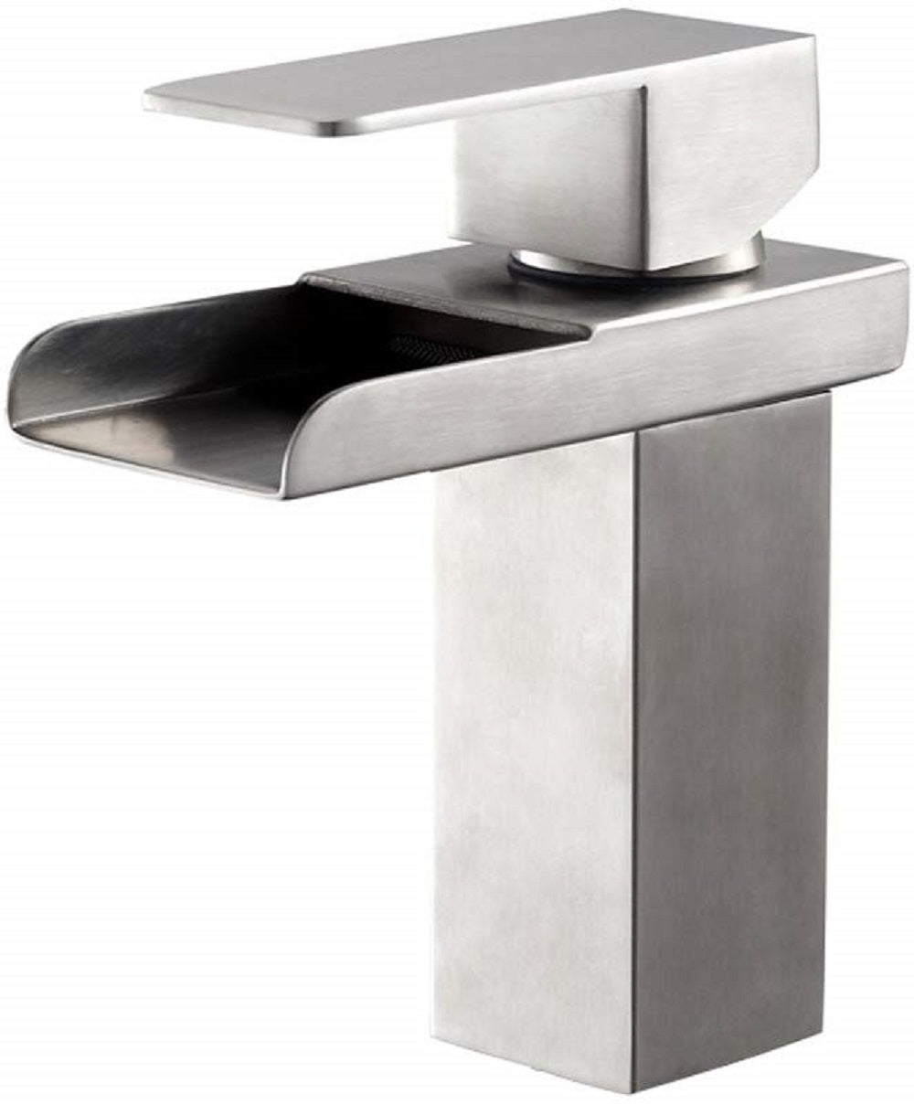 Bathroom Faucet, Single Handle Single Hole, Brushed Nickel