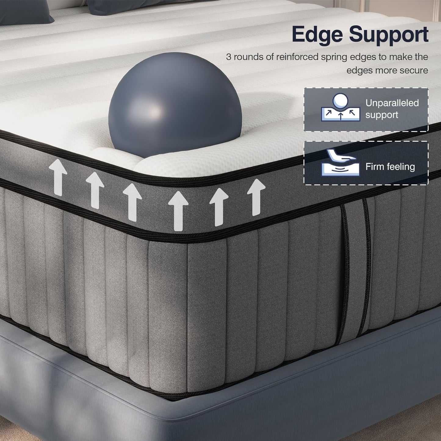 King Size Gel Memory Foam Pocket Spring Hybrid Mattress