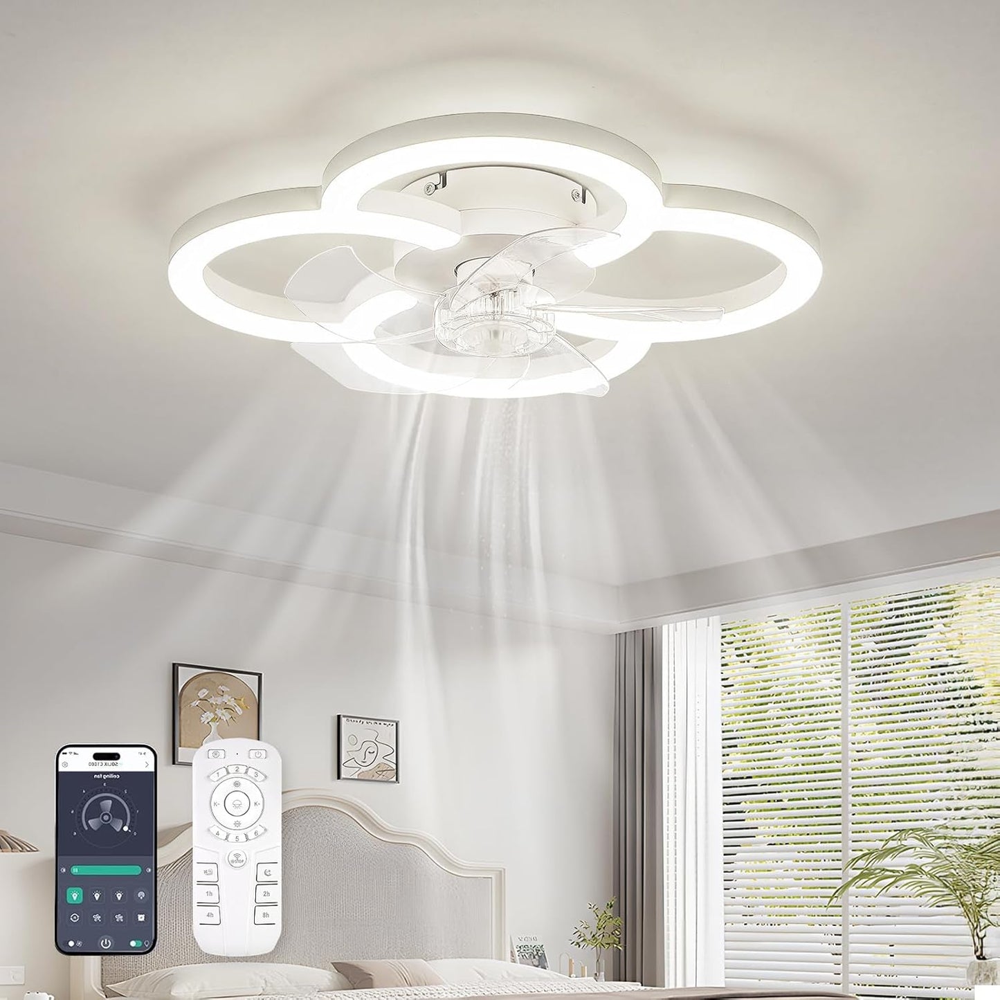 Low Profile Ceiling Fan With Lights And Remote Control