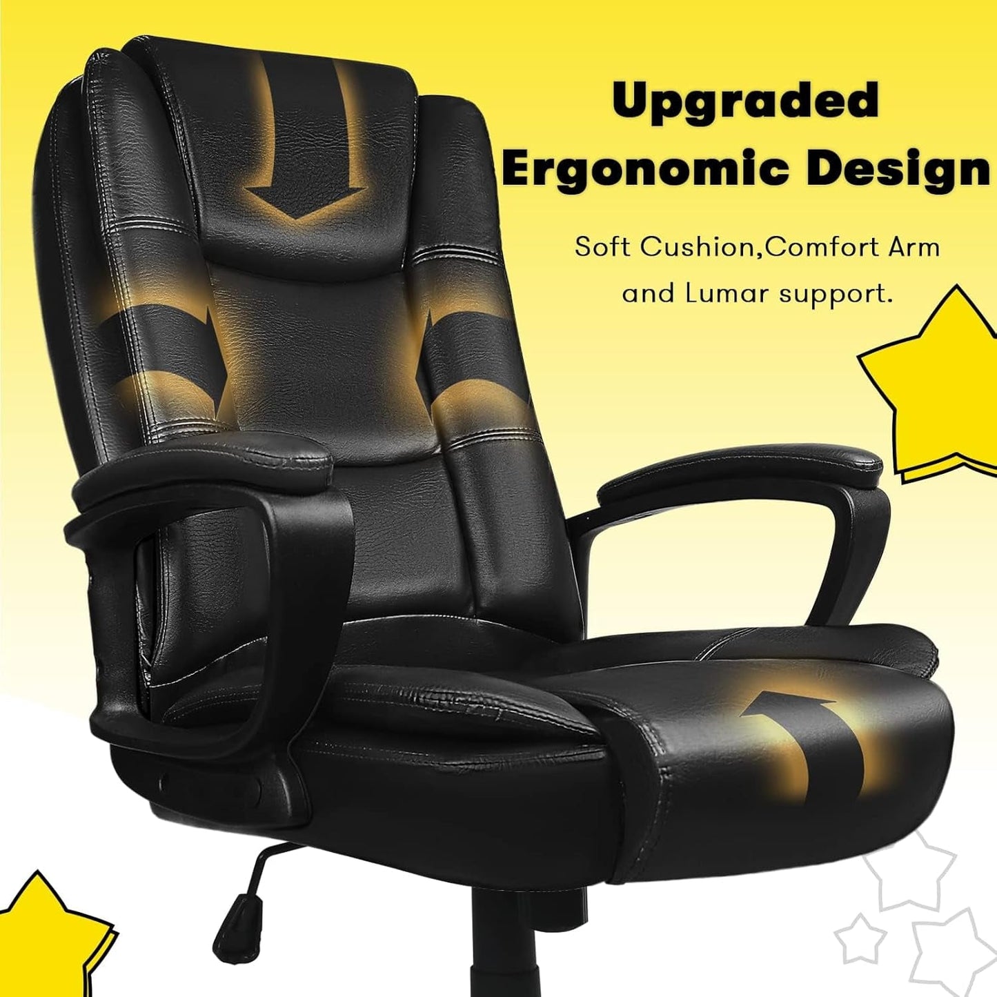 Big And Tall Ergonomic Office Chair Adjustable Armrests