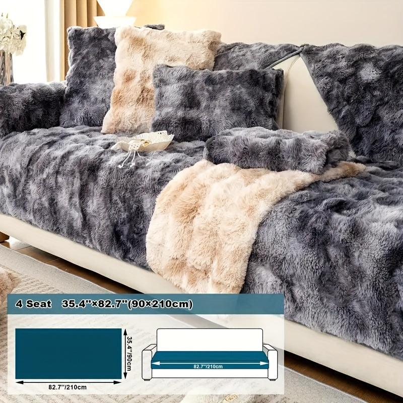 Luxurious Gradient Velvet Sofa Cover