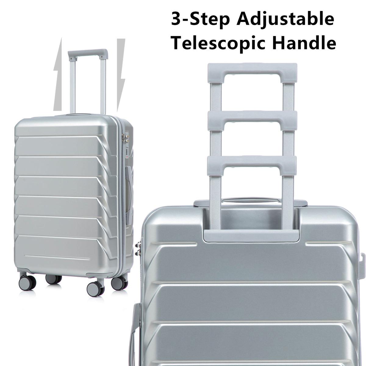 3 Piece ABS Spinner Wheel Luggage Set