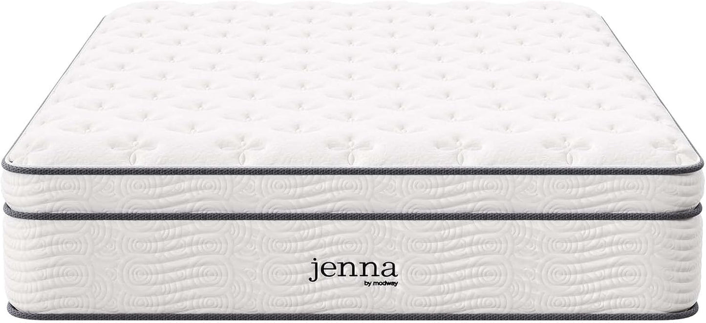 Queen Hybrid Mattress 14 Inch Memory Foam Wrapped Coils