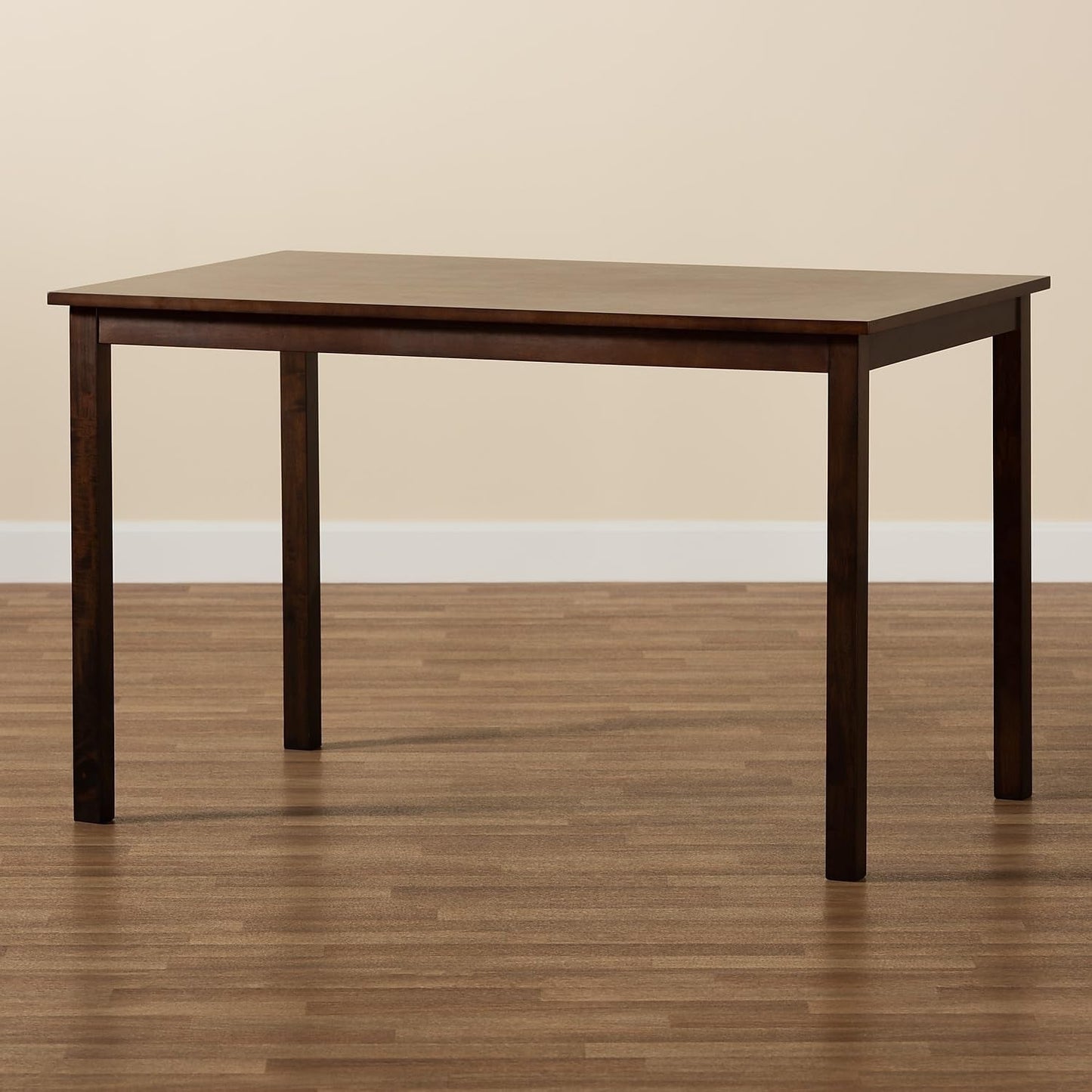 Andrew Modern Dining Table Dark Brown Hardwood Finish