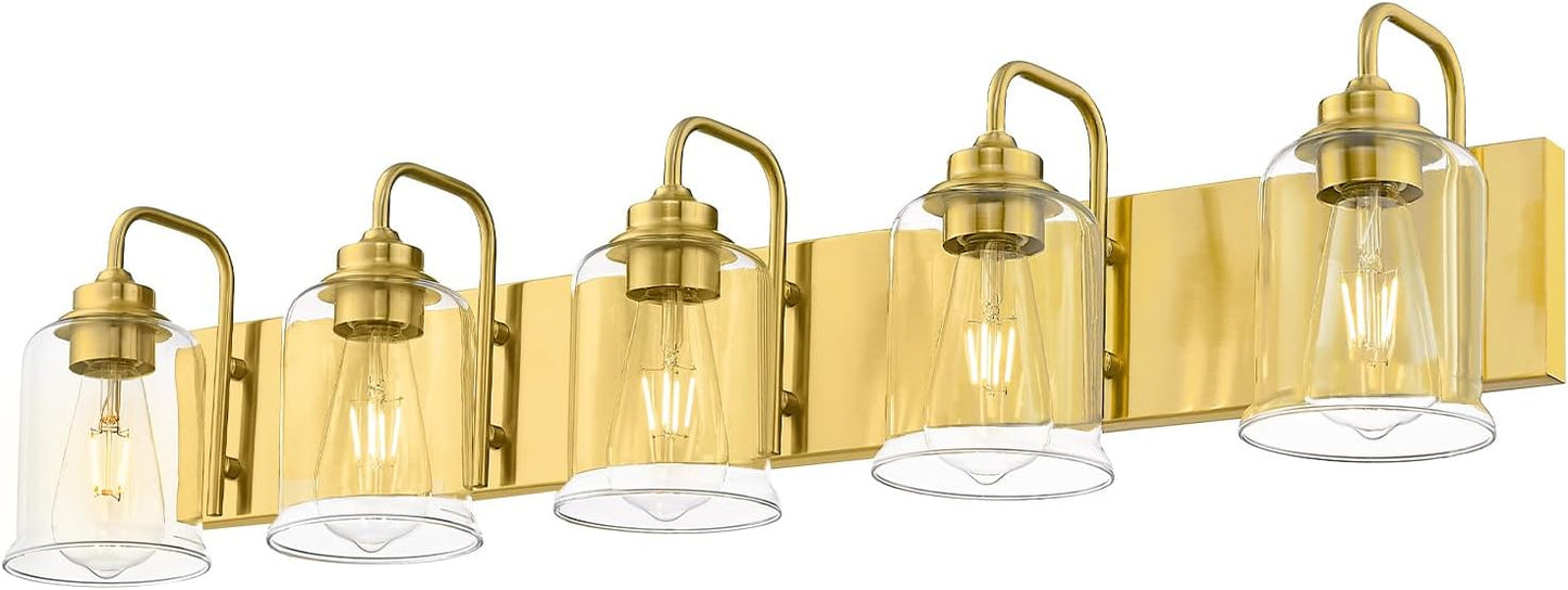 Farmhouse Glass Bathroom Vanity Light Fixture