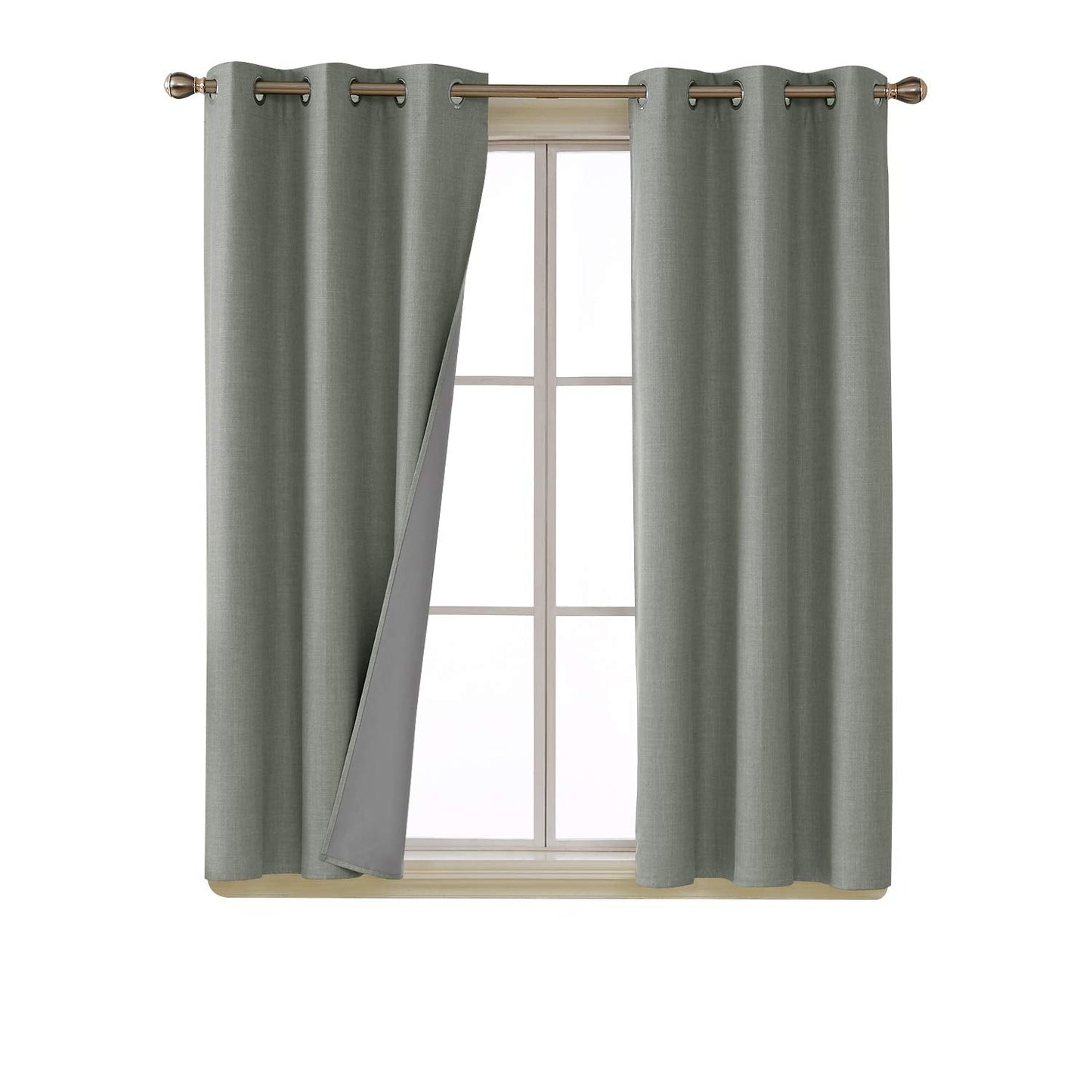 Blackout Thermal Insulated Curtains, 2 Panels