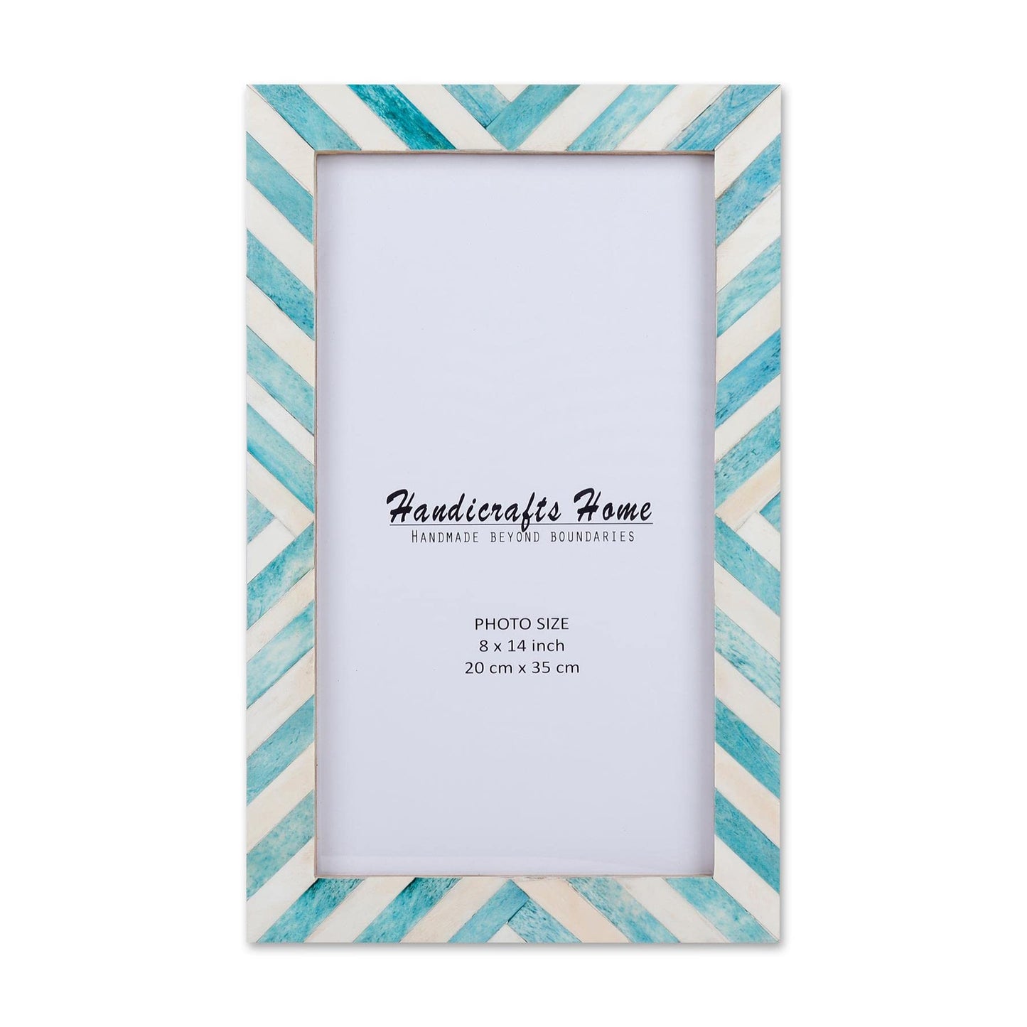 Poster Frames Chevron Collection Bone Inlay, Green, 6 Sizes