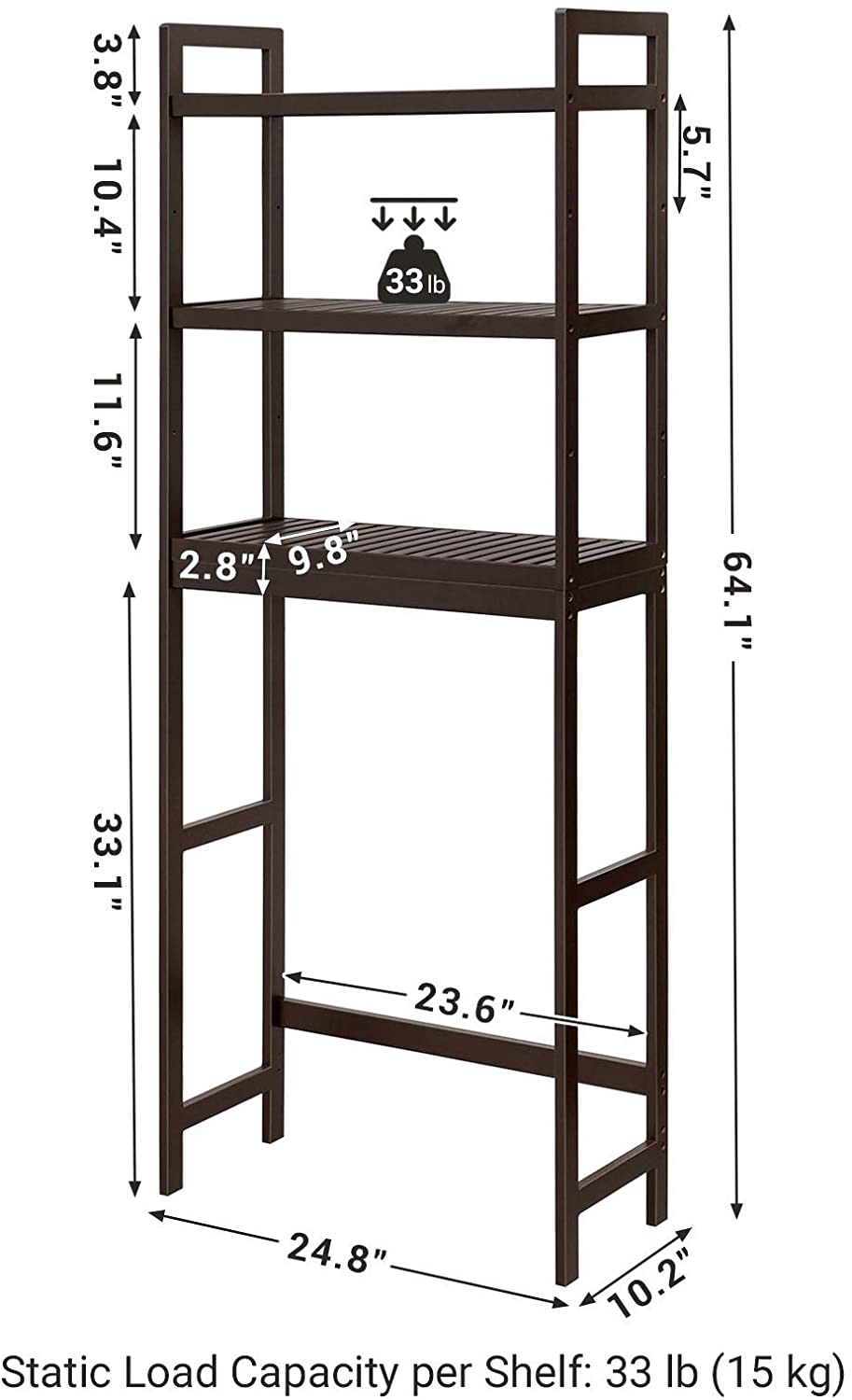 Adjustable Shelves Bathroom Organizer