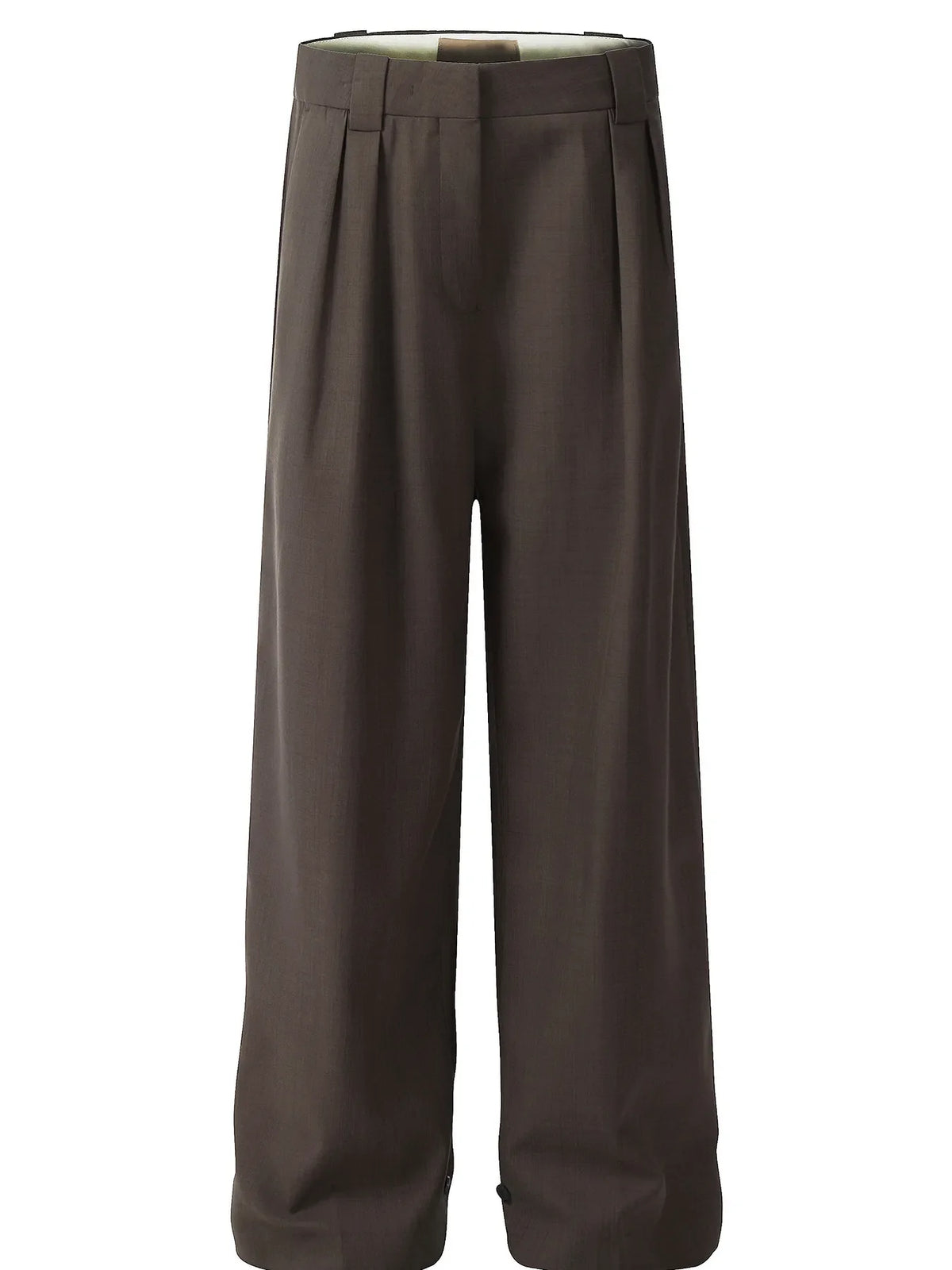 High-Waisted Wide Leg Pleated Trousers