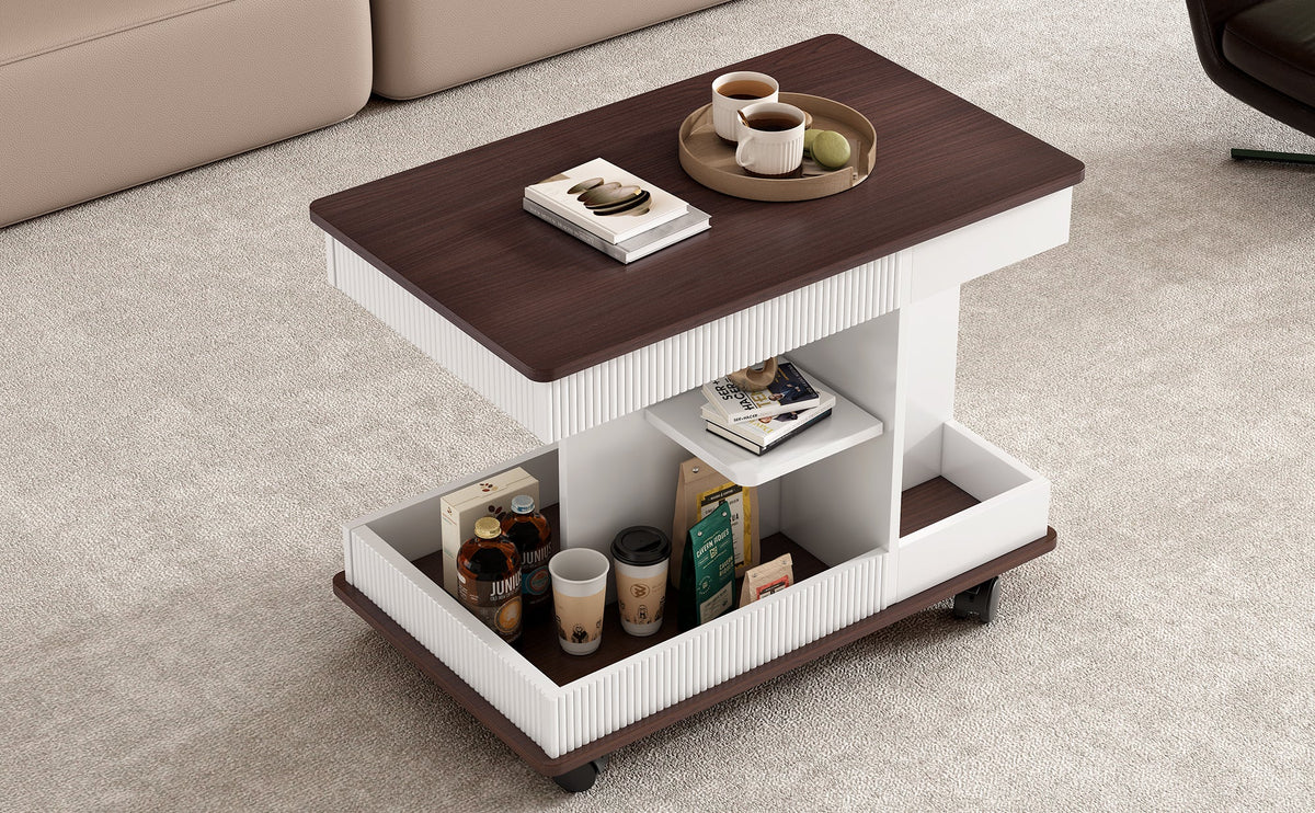 U-Can Adjustable End Table with Wheels