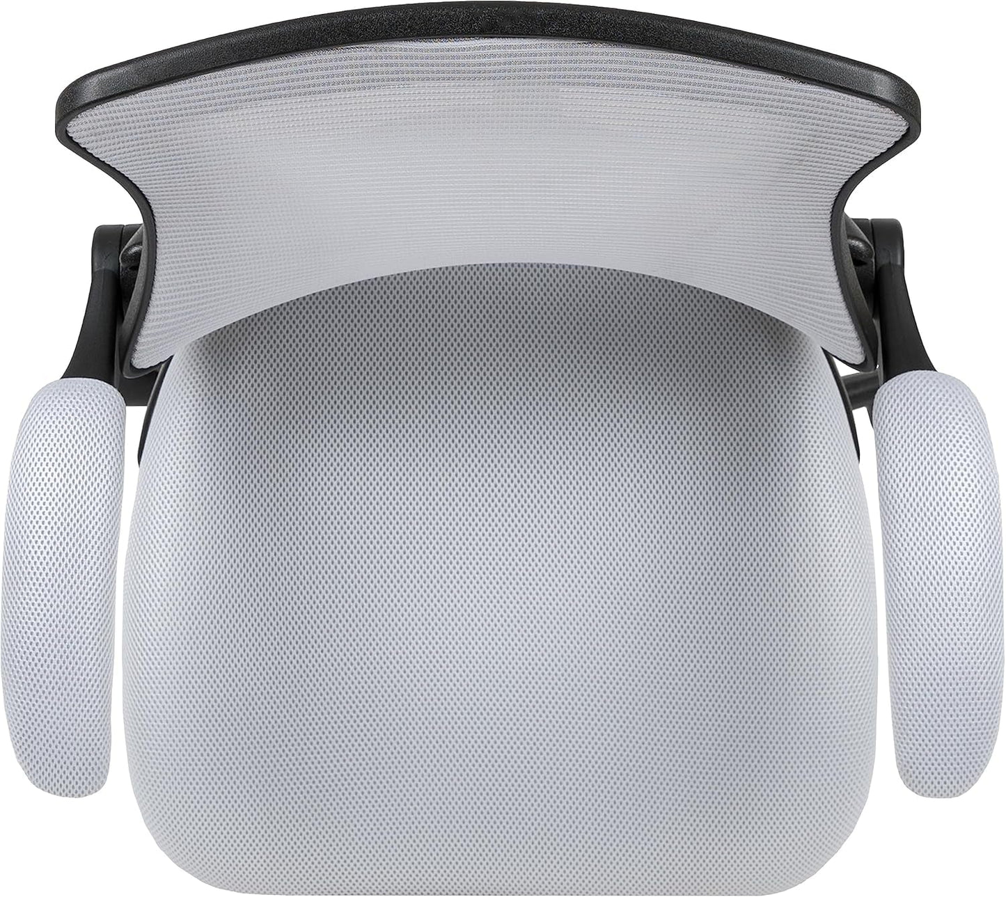 White Mesh Ergonomic Drafting Chair With Flip Up Arms