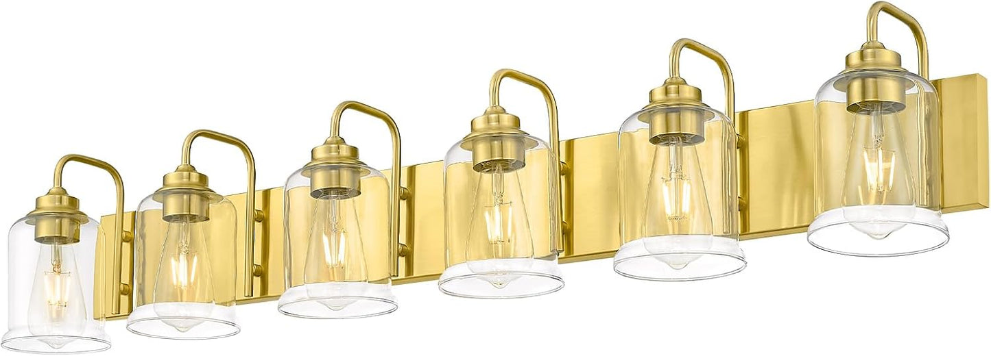 Farmhouse Glass Bathroom Vanity Light Fixture