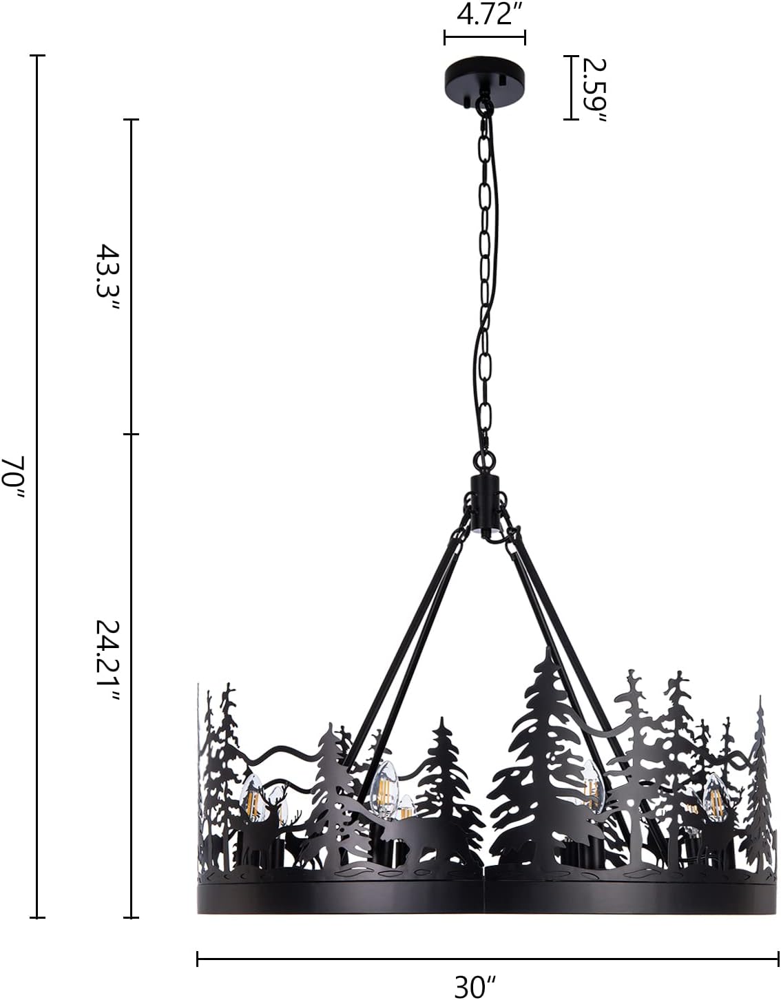 Black Forest Wagon Wheel Chandelier