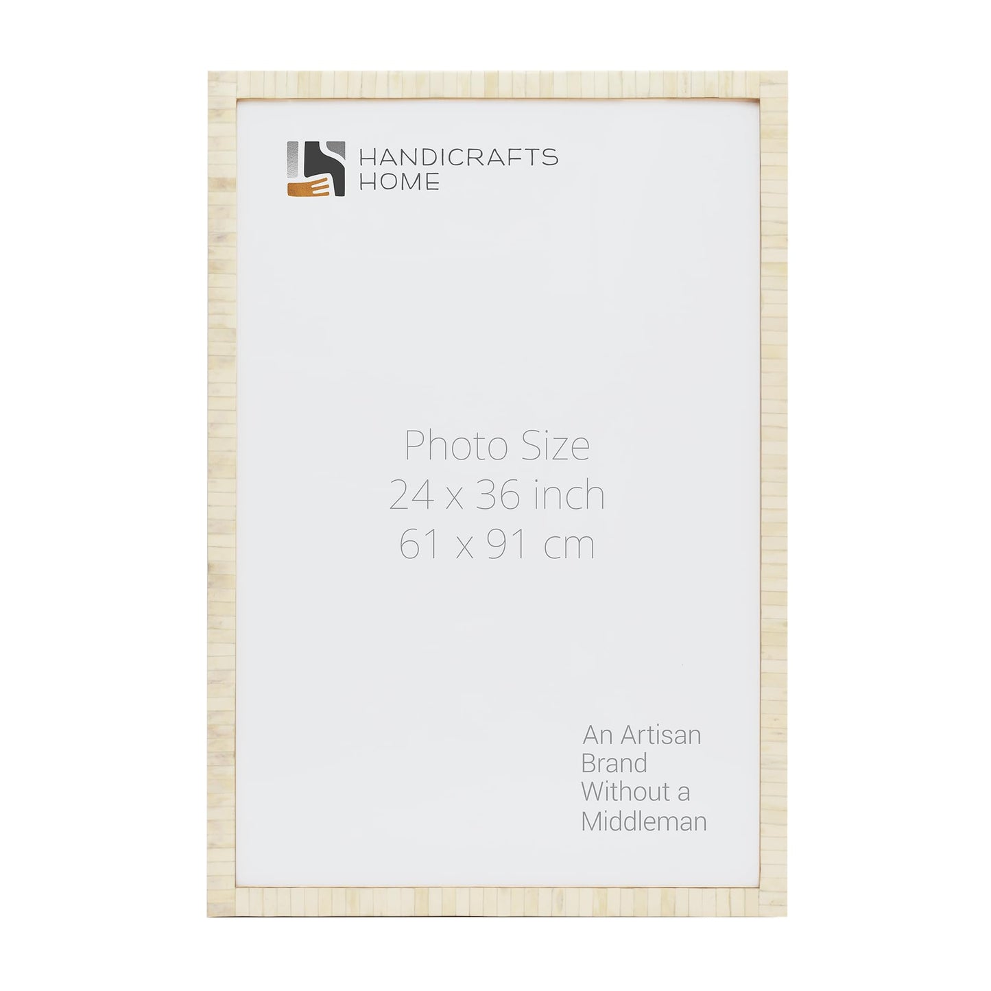 Poster Picture Frame Classic Bone Inlay in 2 Sizes, White