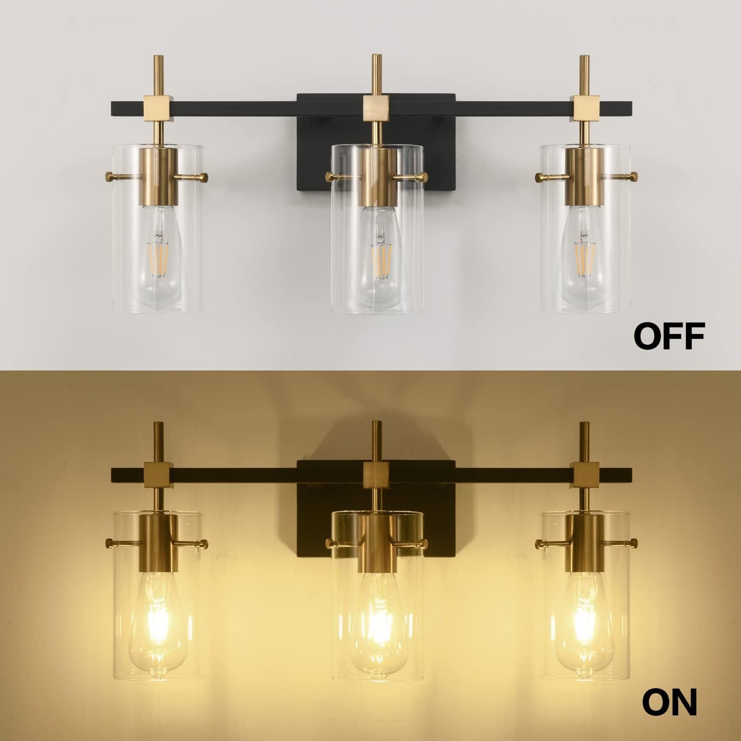 Vintage Vanity Lights with Glass Shade