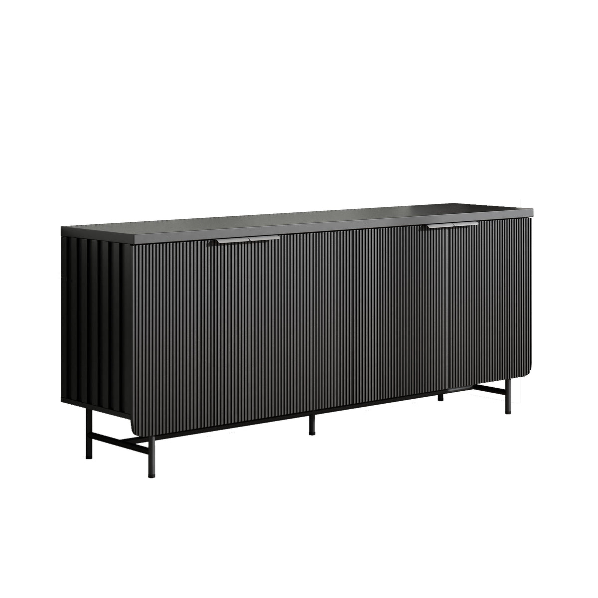 Modern Scandinavian Alcove Door Kitchen Storage Sideboard Buffet Cabinet