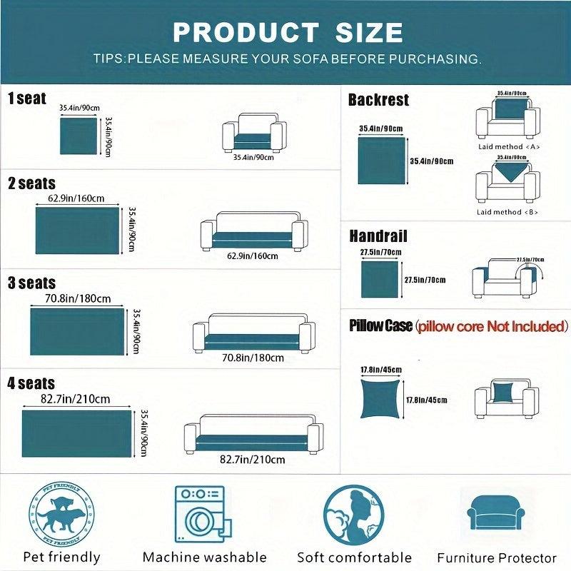 Bohemian Chic Ice Silk Sofa Cover | Extra Large Pet-Friendly Slipcover