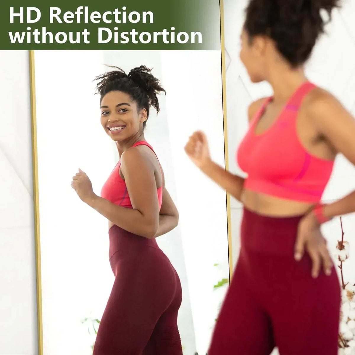 Oversized Gold Full Length Mirror – Arched Floor Mirror