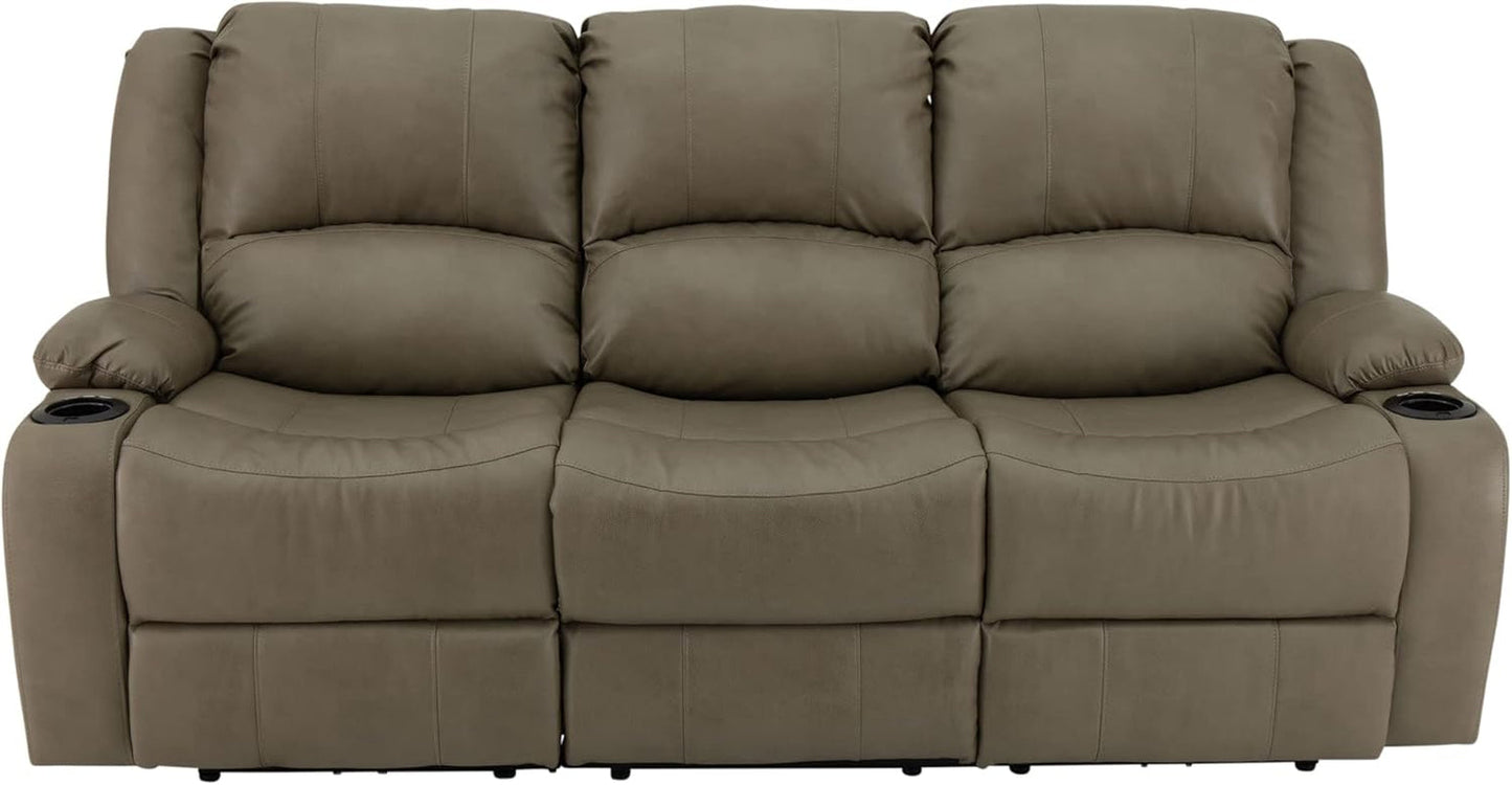 80 Inch Powered Triple Wall Hugger RV Recliner Sofa