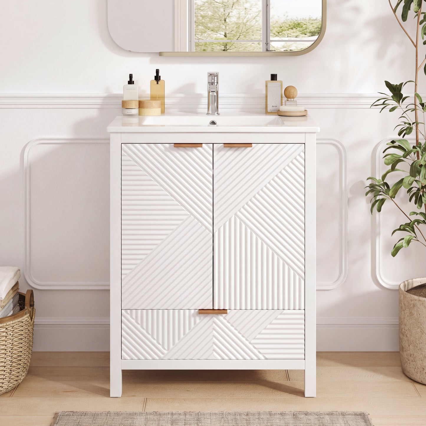 24 Inches Bathroom Vanity with Sink Combo