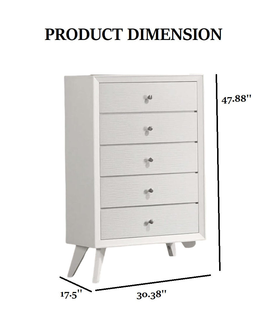 Contemporary Style 1pc Chest with Wave Texture