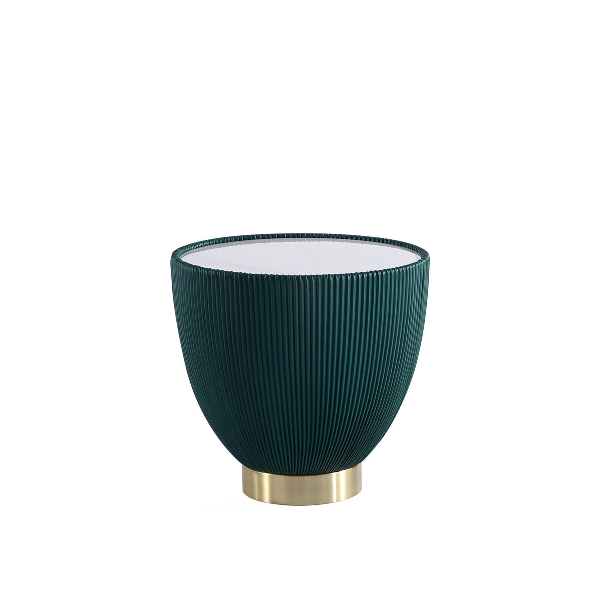 Anderson Sintered Stone Top Upholstered End Table