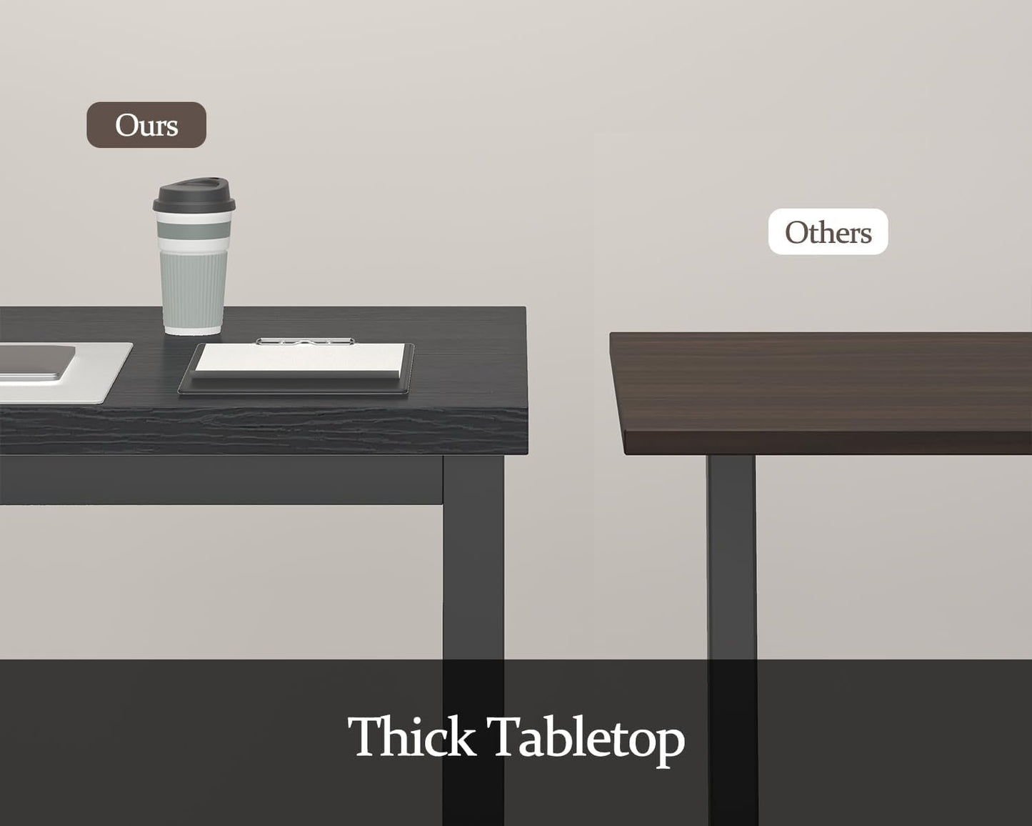 63 Inch Black Computer Desk For Home Office Setup And Study