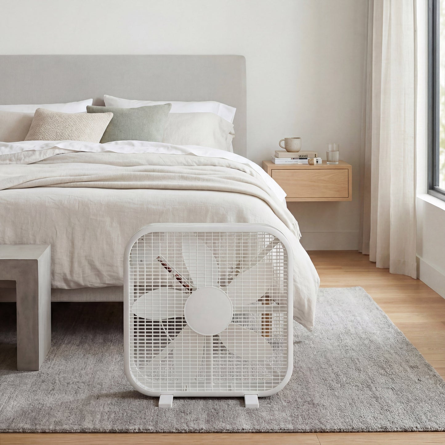 20 Inch Box Fan - 3-Speed Portable Cooling Fan with Carry Handle
