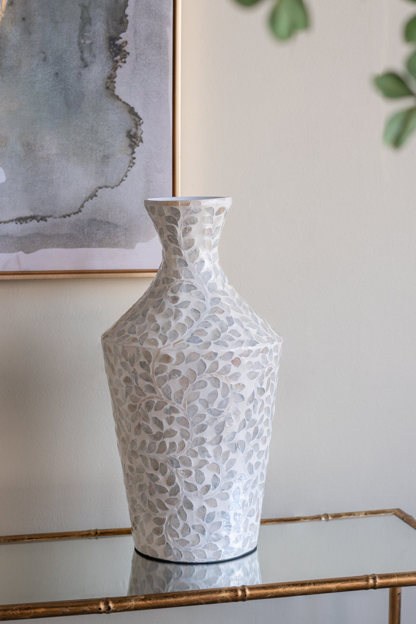 D9.8x19.7" Decorative Paper Powder Vase with Tapered Design