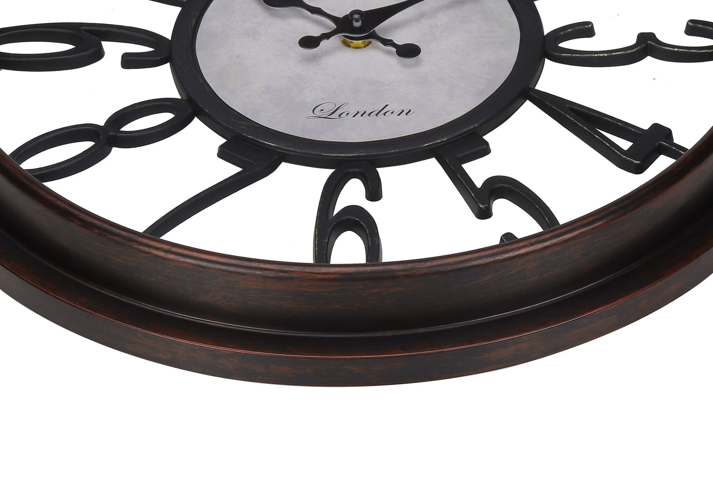 Clocks, 16' Round, Wall Clock, Antique Brown, Transitional