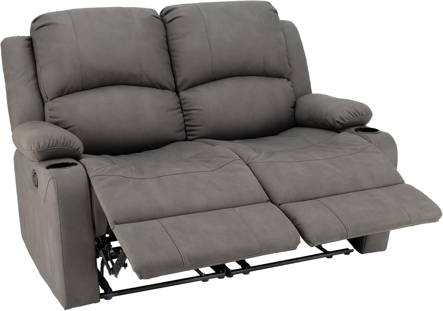 58 Inch Wall Hugger Double Recliner RV Theater Seats Slate