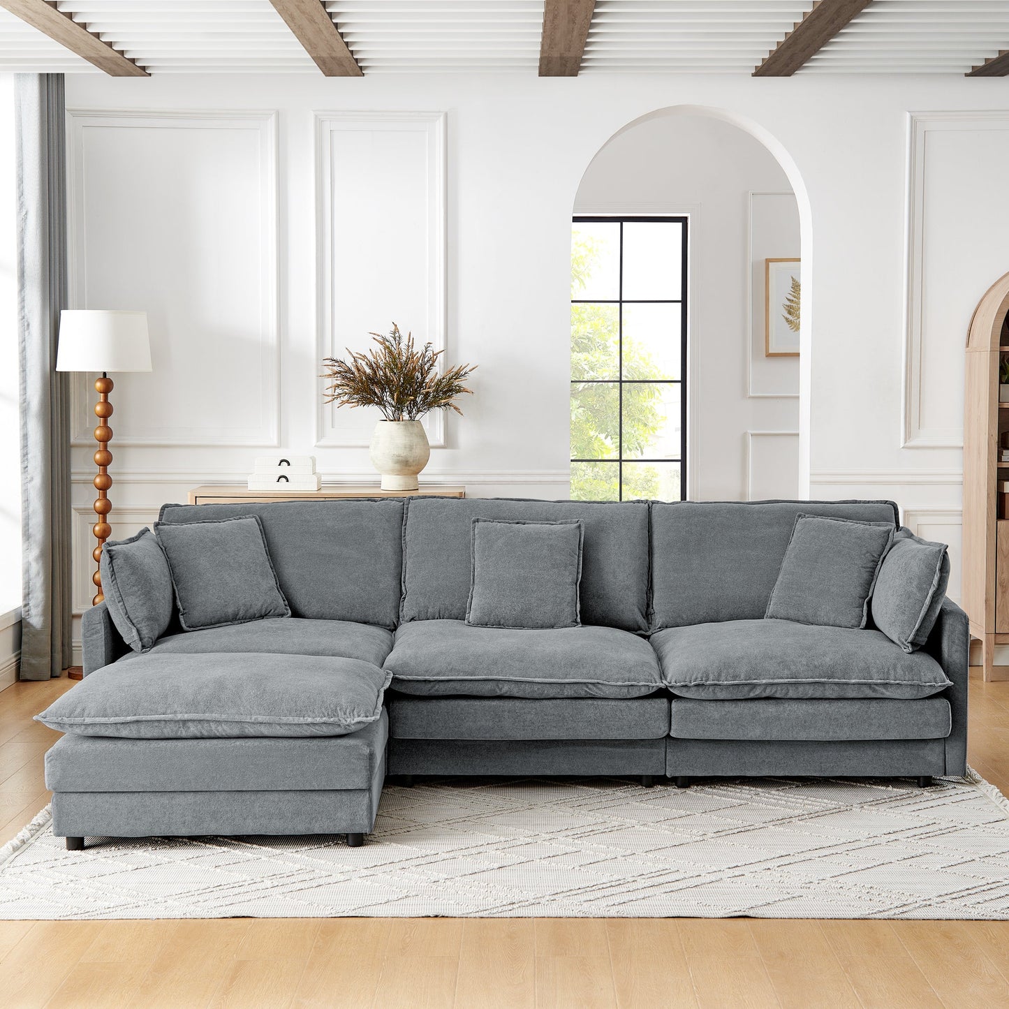 Modern Home Living Room L-Shaped Sectional Sofa