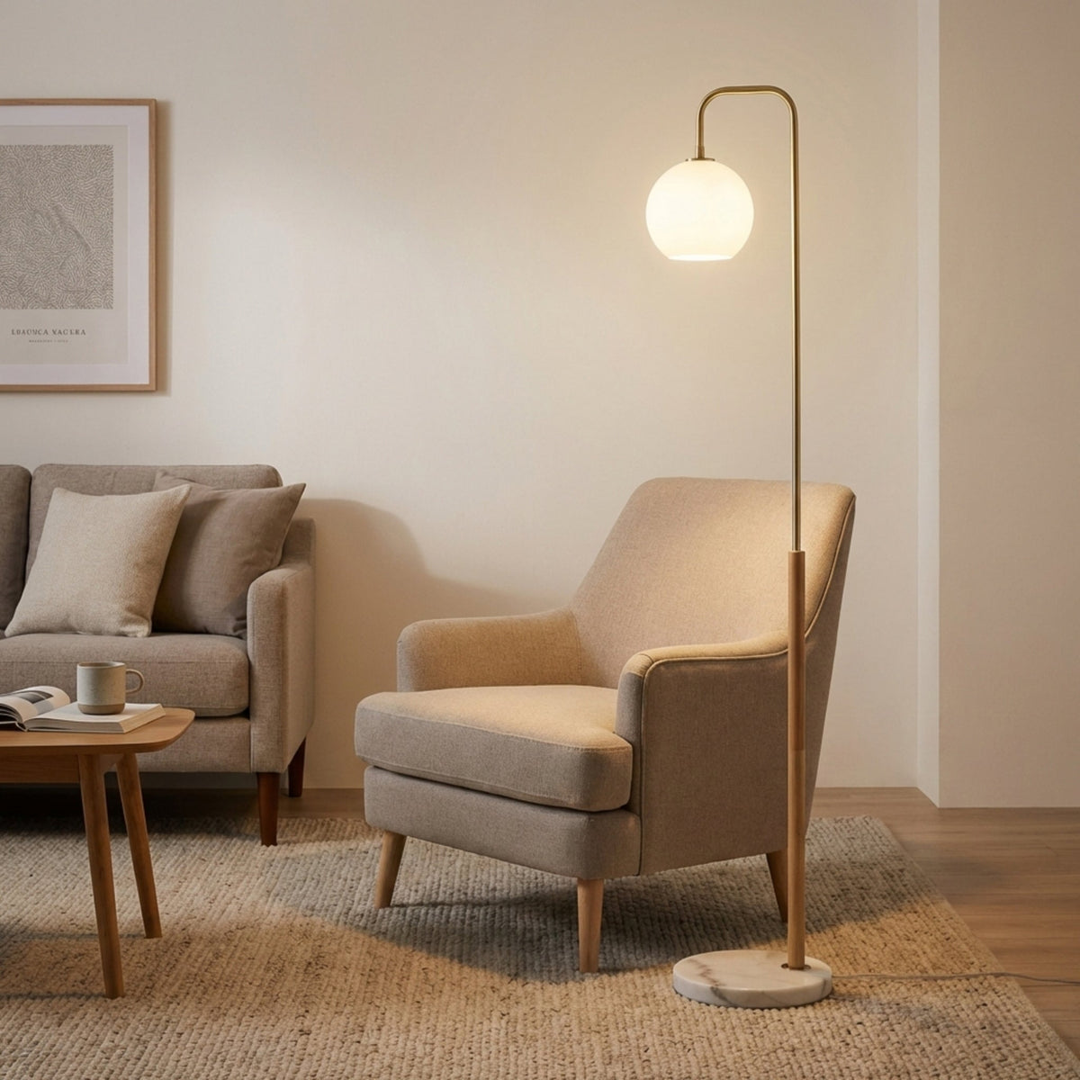 Tall Corner Floor Lamp, Solaris