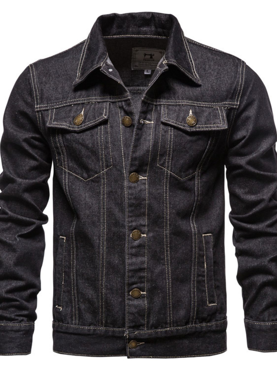 Button Down Long Sleeve Denim Jacket