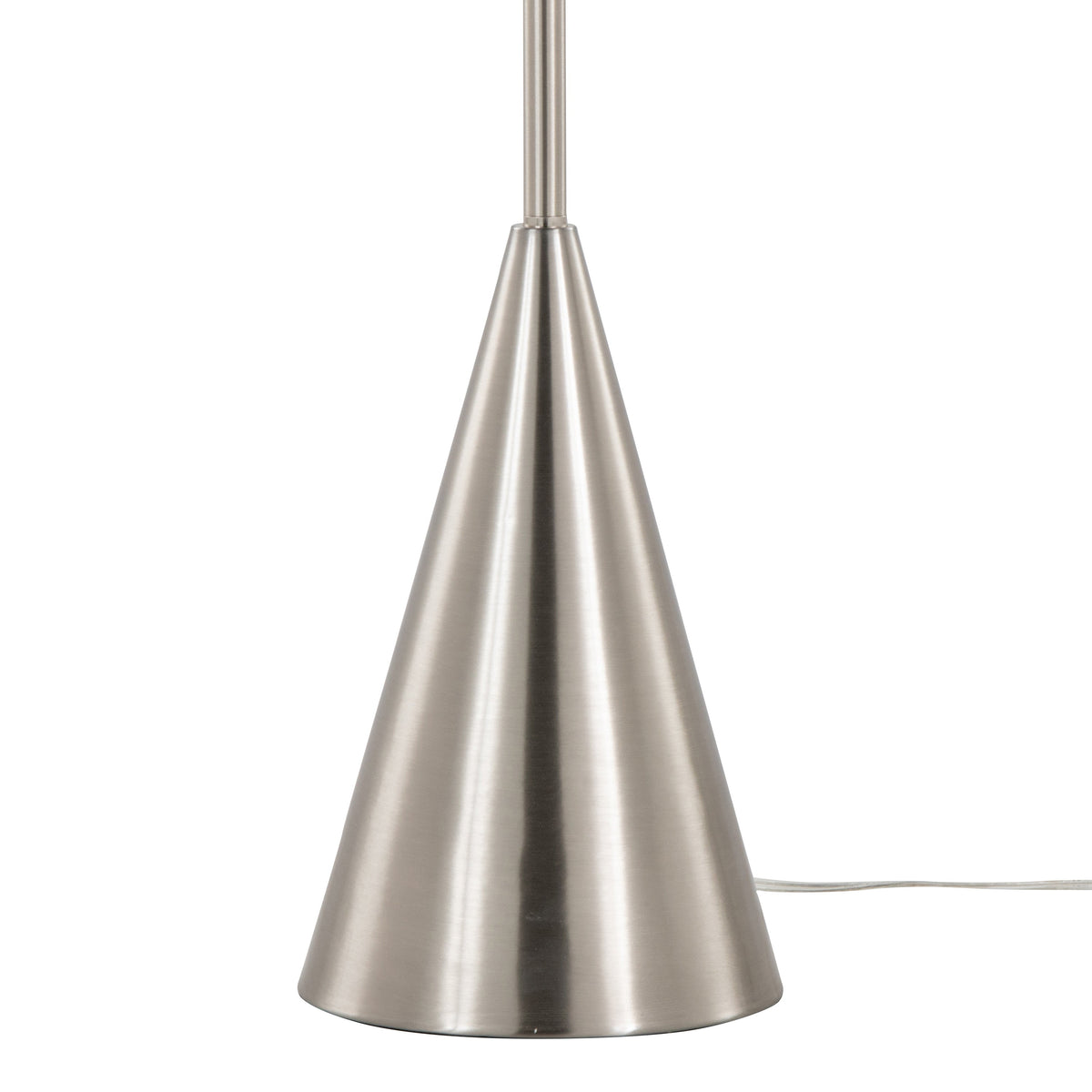64" Contemporary Metal Floor Lamp in Brushed Nickel