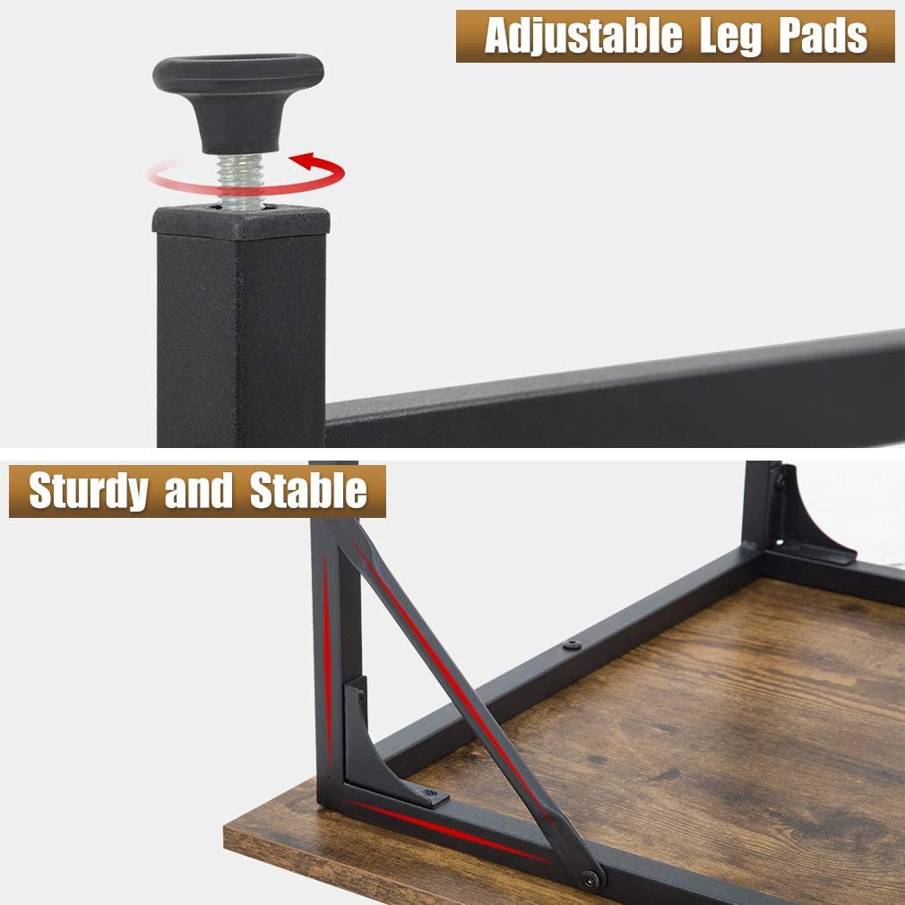 48 Inch Modern Black Computer Desk For Small Spaces