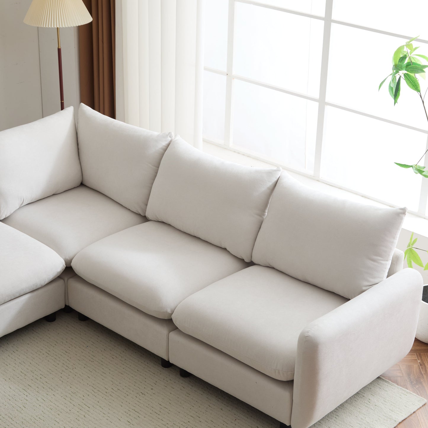 99 Inch Oversize 5-Piece L Shaped Sectional Sofa