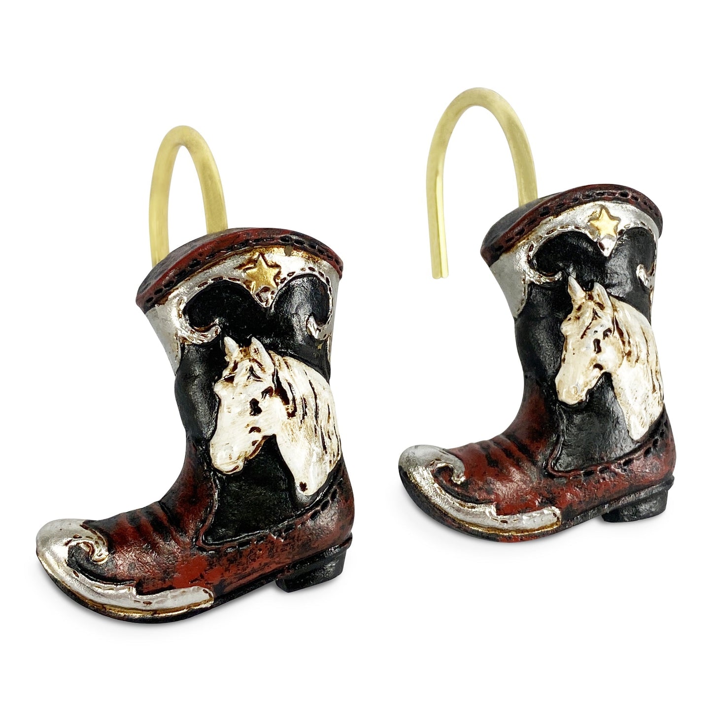 Shower Curtain Hooks-Cowboy Boot