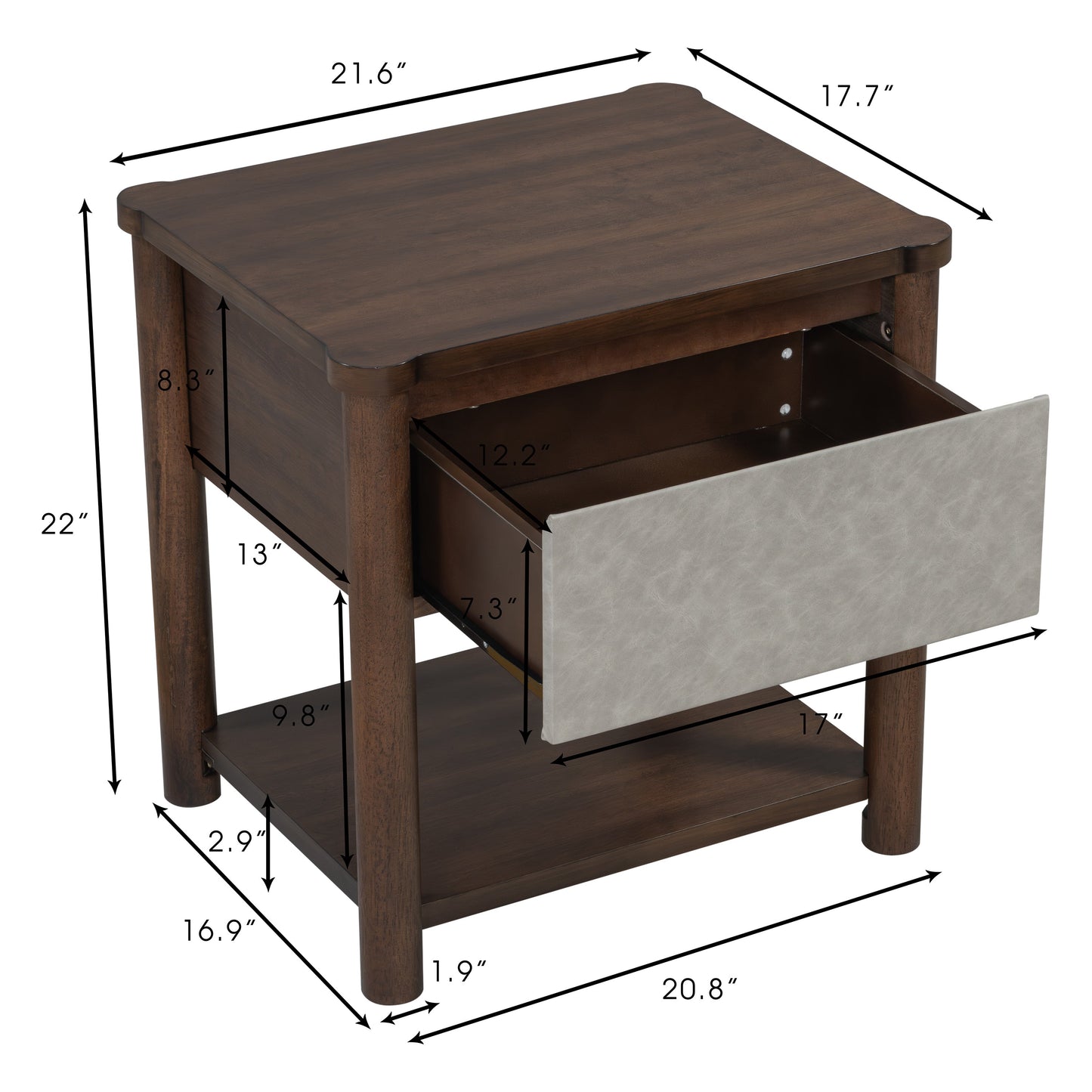 Modern Queen Bed Frame Set with 2 Nightstands, Light Gray Wood Platform Bed with Headboard and Matching Bedside Tables for Bedroom