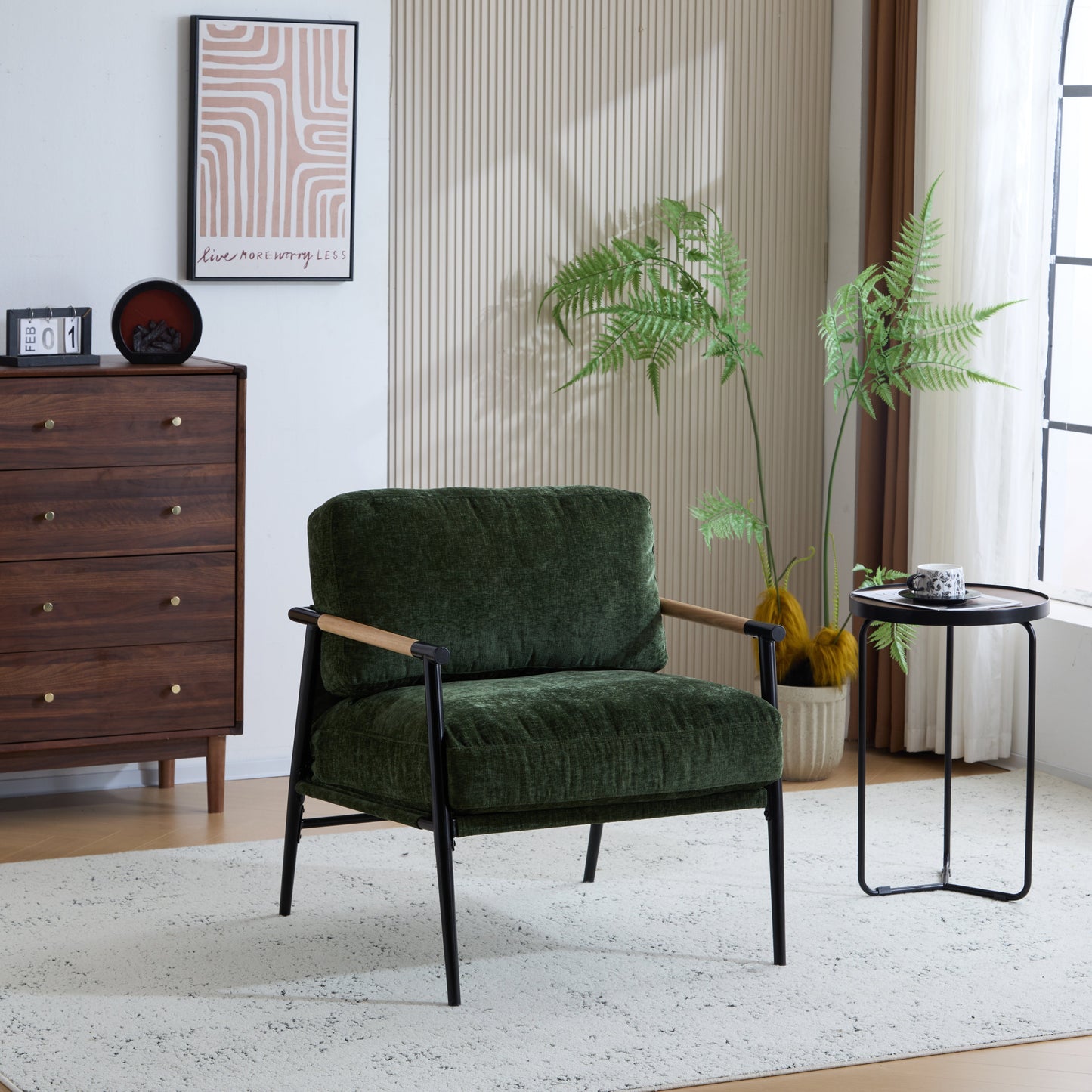 27.56" Modern Accent Chair with Plush Cushions