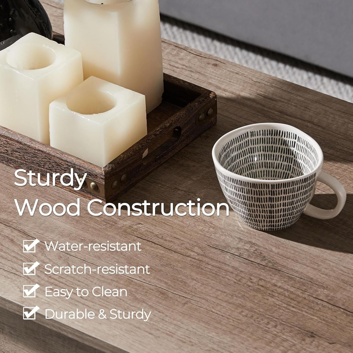 Lift Top Coffee Table With Hidden Compartment Grey