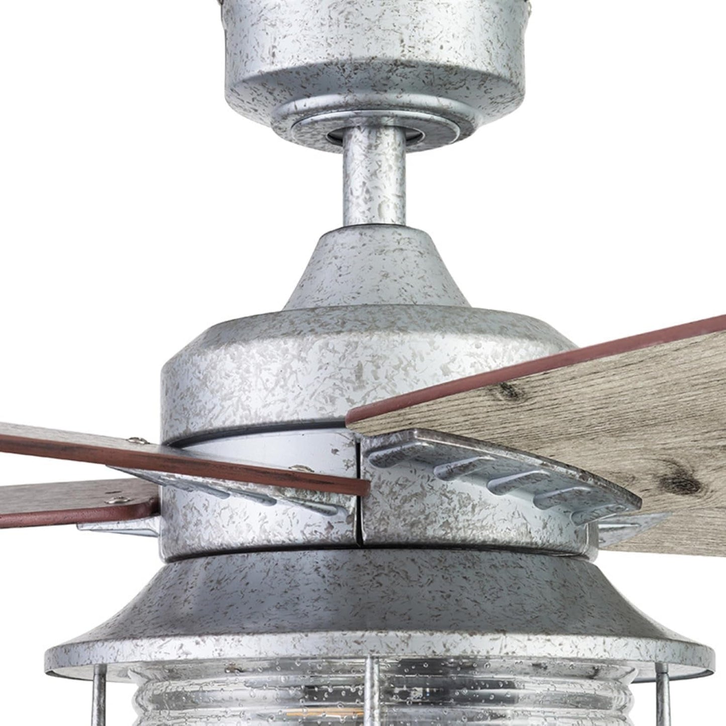 52 Inch Indoor Outdoor Ceiling Fan LED Light Dual Mount