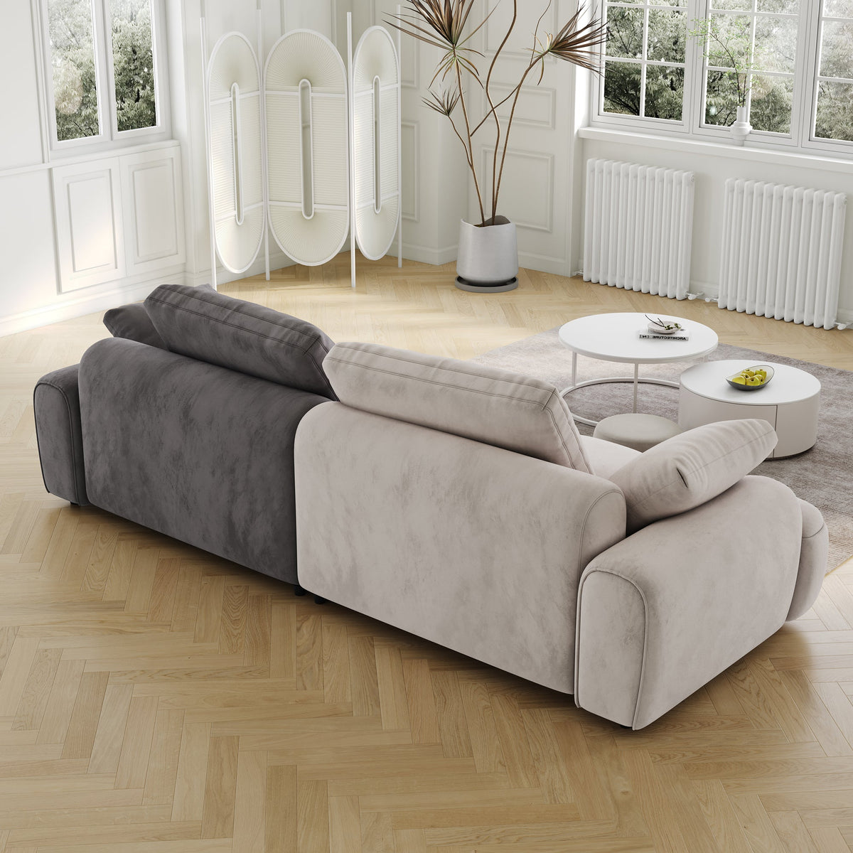 86.6" Large Two Seat Sofa - Modern Upholstered