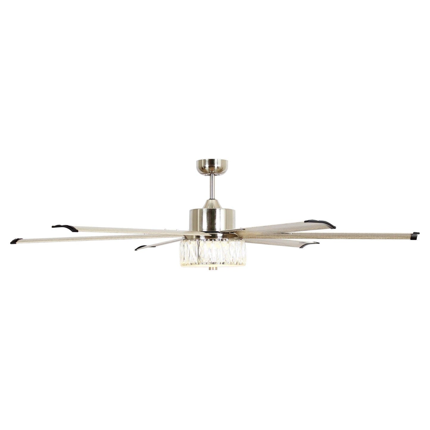 65‘’ Satin Nickel Indoor Down Rod Ceiling Fan