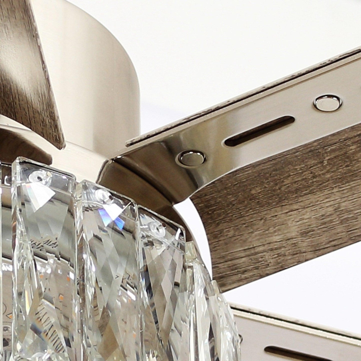 65‘’ Satin Nickel Indoor Down Rod Ceiling Fan