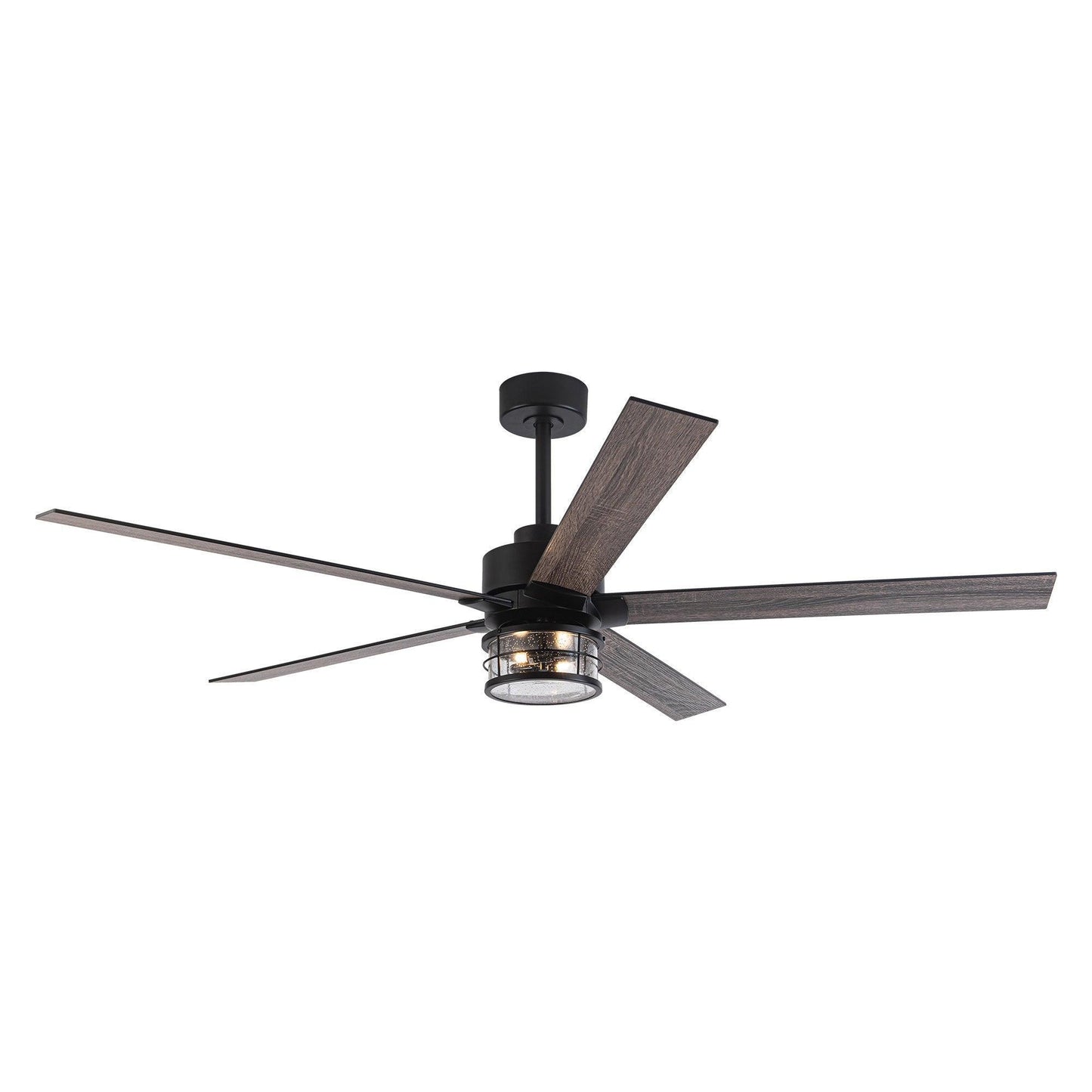 65" Modern DC Motor Downrod Mount Reversible Ceiling Fan With Lighting And Remote Control