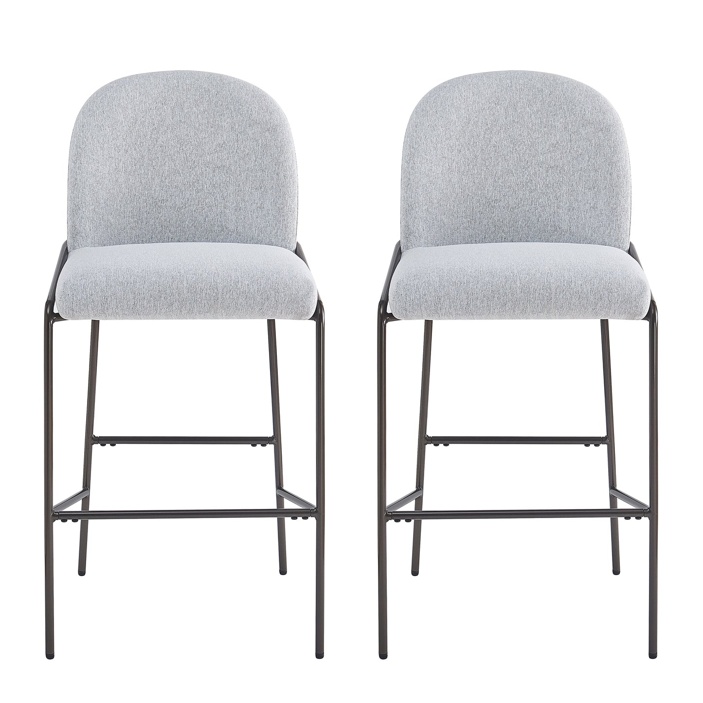 Galen Indoor Metal Upholstered Barstool