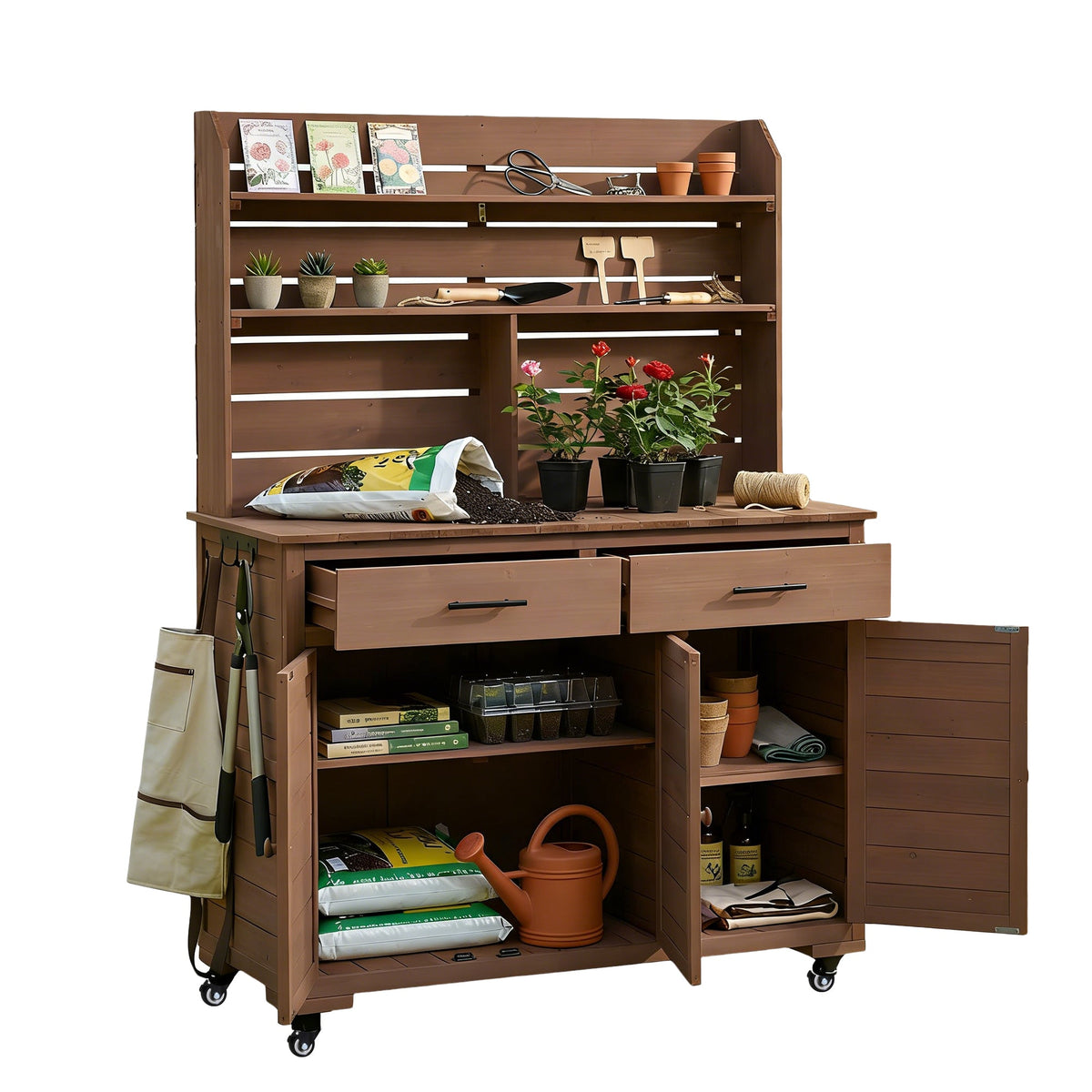 TOPMAX 65''H Large Garden Potting Bench