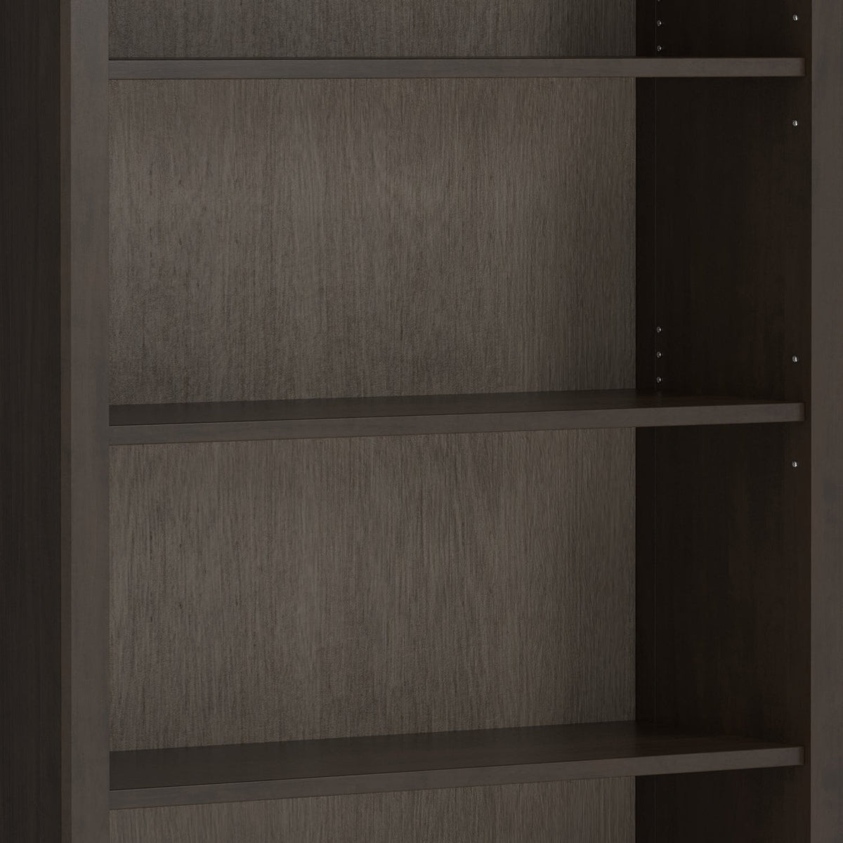 Amherst 36 Inch Solid Wood 5 Shelf Bookcase in Hickory